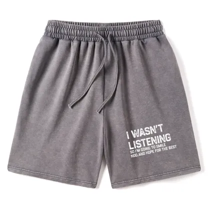 Tokyo-Tiger Indifferent To Everything Washed Shorts