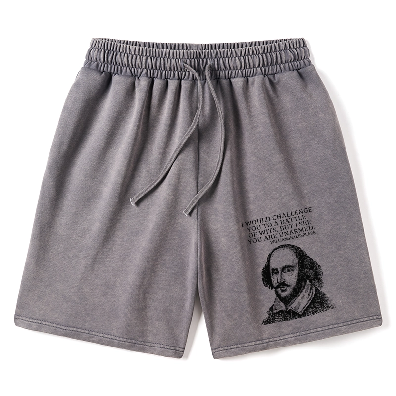 Tokyo-Tiger Your Intelligence Is Inferior To Mine Washed Shorts