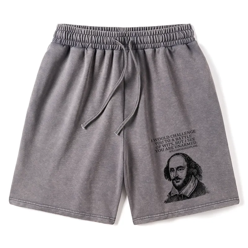 Tokyo-Tiger Your Intelligence Is Inferior To Mine Washed Shorts