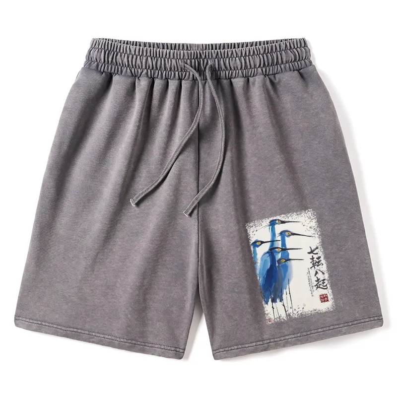 Tokyo-Tiger Wings That Never Yield Washed Shorts Sale