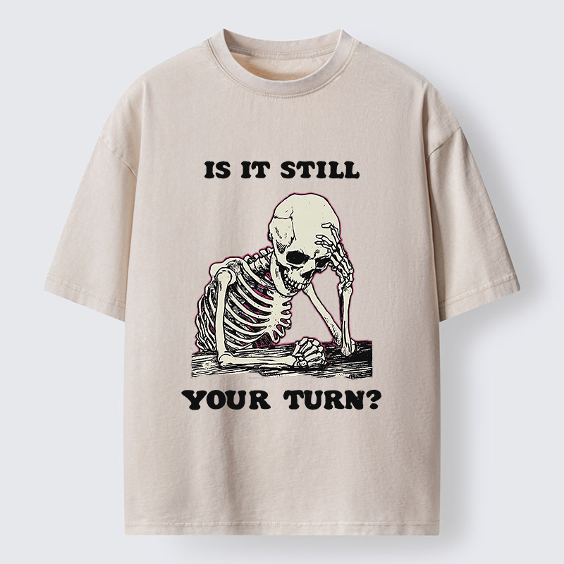 Tokyo-Tiger Waiting To Become A Skeleton Washed T-Shirt