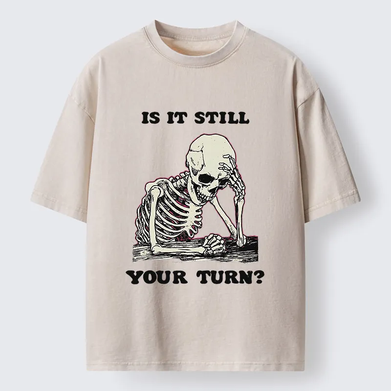 Tokyo-Tiger Waiting To Become A Skeleton Washed T-Shirt