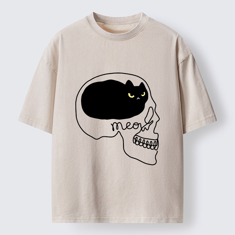 Tokyo-Tiger All I Can Think About Is Cat Washed T-Shirt