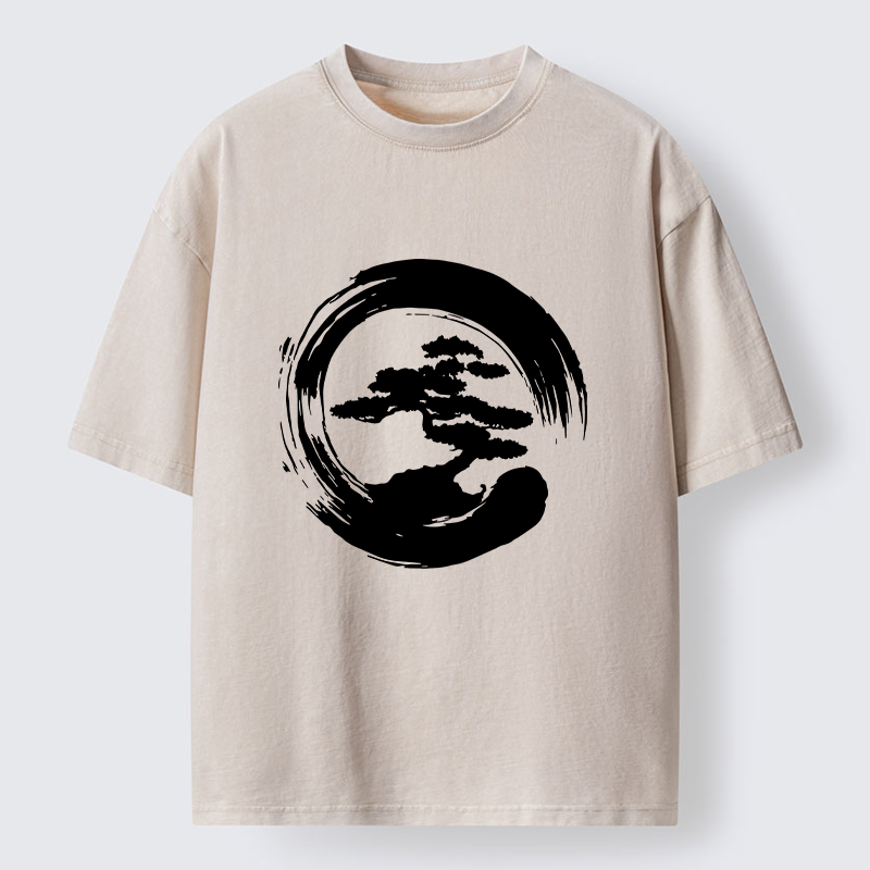 Tokyo-Tiger Zen Bonsai Washed T-Shirt