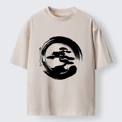 Tokyo-Tiger Zen Bonsai Washed T-Shirt