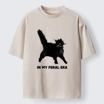 Tokyo-Tiger Wild Black Cat Washed T-Shirt