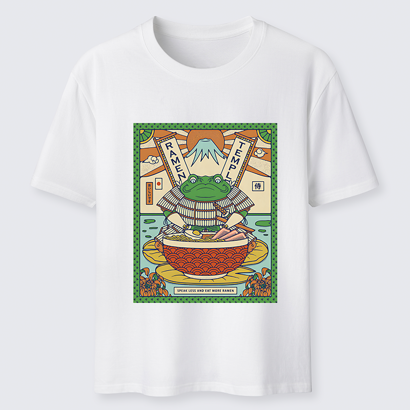 Tokyo-Tiger Frog Samurai Eating Ramen Classic T-Shirt