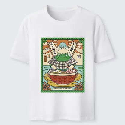 Tokyo-Tiger Frog Samurai Eating Ramen Classic T-Shirt