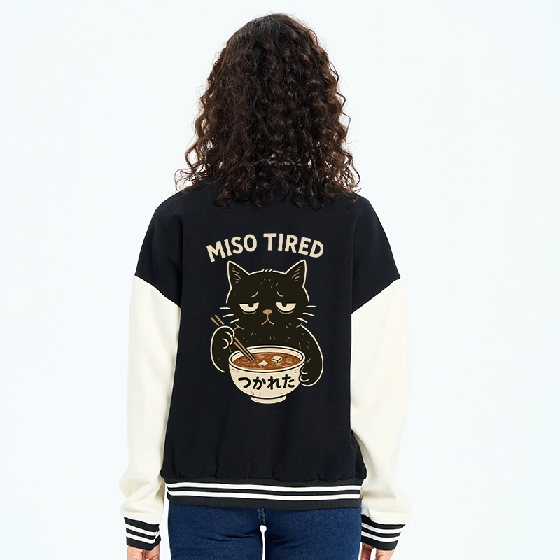 Tokyo-Tiger I’m So Tired Embroidery Varsity Jacket