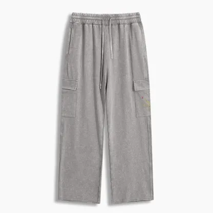 Tokyo-Tiger Retro Octopus Japanese Washed Utility Sweatpants
