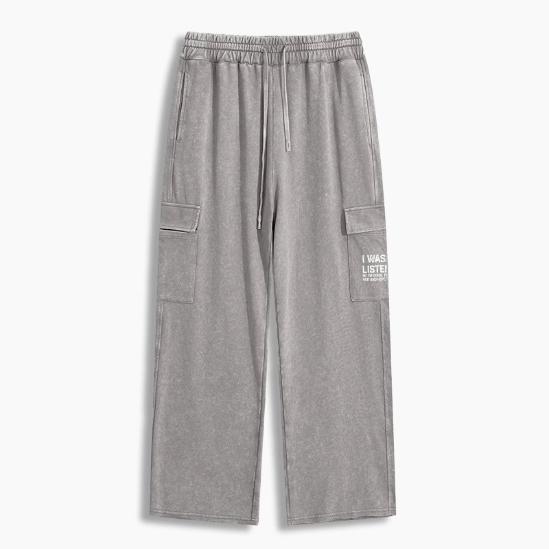 Tokyo-Tiger Indifferent To Everything Washed Utility Sweatpants