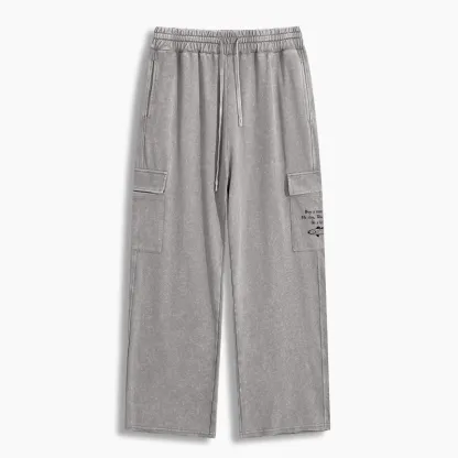 Tokyo-Tiger Man Eat Fish Meme Washed Utility Sweatpants
