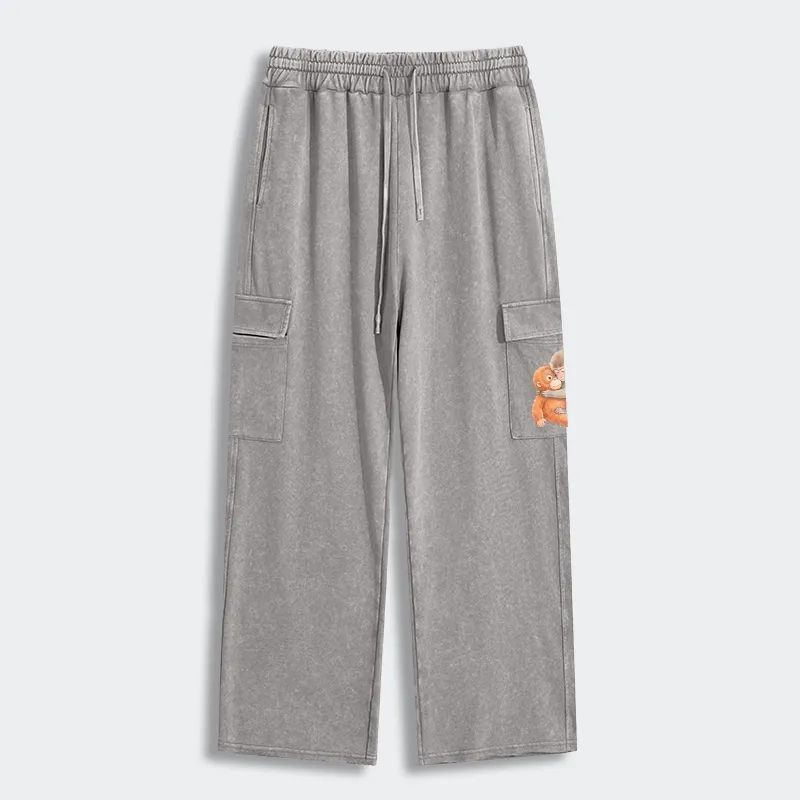 Tokyo-Tiger Poor Punch Washed Utility Sweatpants