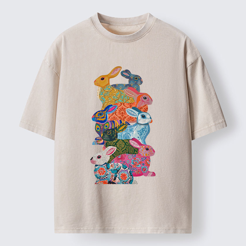 Tokyo-Tiger Easter Bunnys Washed T-Shirt