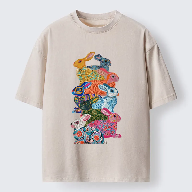 Tokyo-Tiger Easter Bunnys Washed T-Shirt Sale