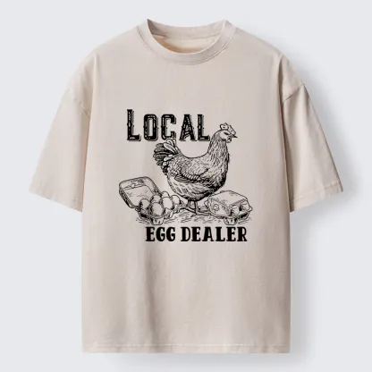 Tokyo-Tiger Easter Egg Supply Washed T-Shirt
