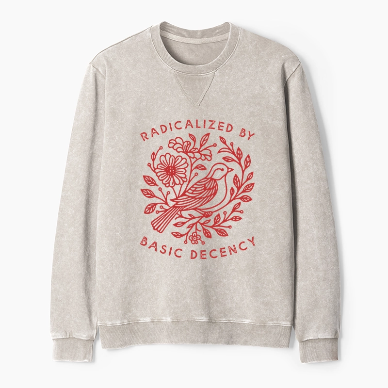 Tokyo-Tiger Pigeon That Was Moved Washed Terry Sweatshirt