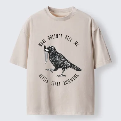 Tokyo-Tiger Clever Crow Washed T-Shirt
