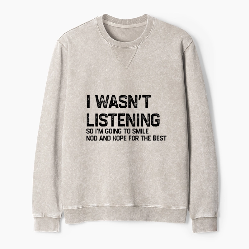 Tokyo-Tiger Indifferent To Everything Washed Terry Sweatshirt