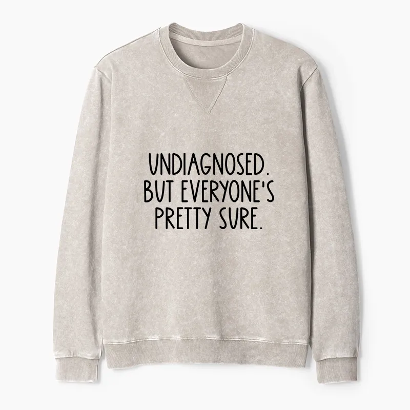 Tokyo-Tiger Self-diagnosed Illness Funny Washed Terry Sweatshirt Sale