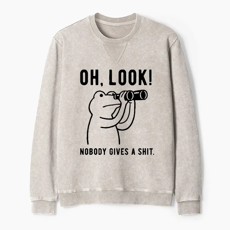 Tokyo-Tiger Frog of Indifference Washed Terry Sweatshirt Sale