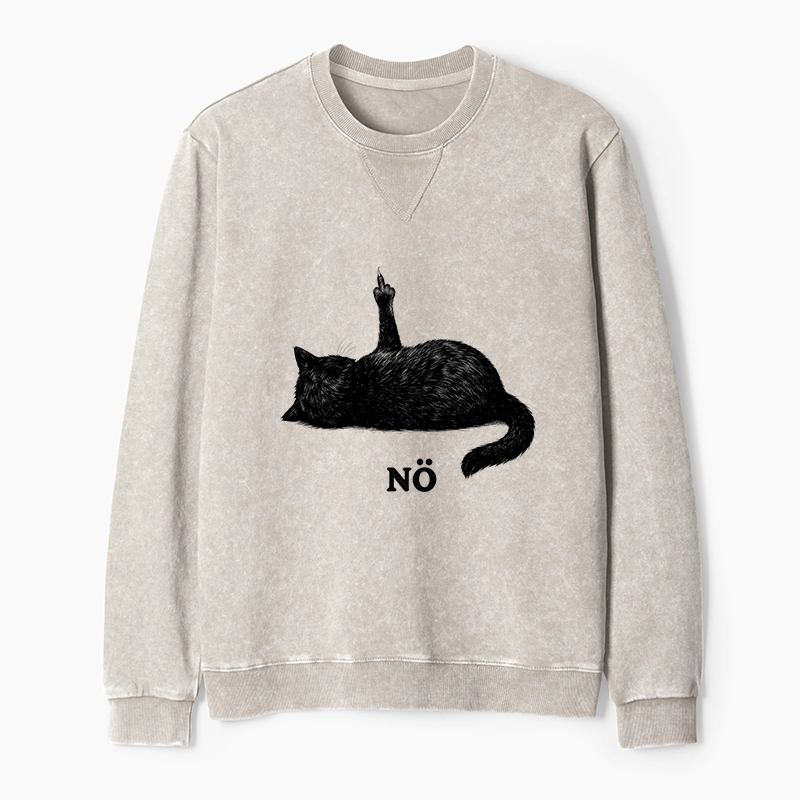 Tokyo-Tiger Cat Refused Washed Terry Sweatshirt