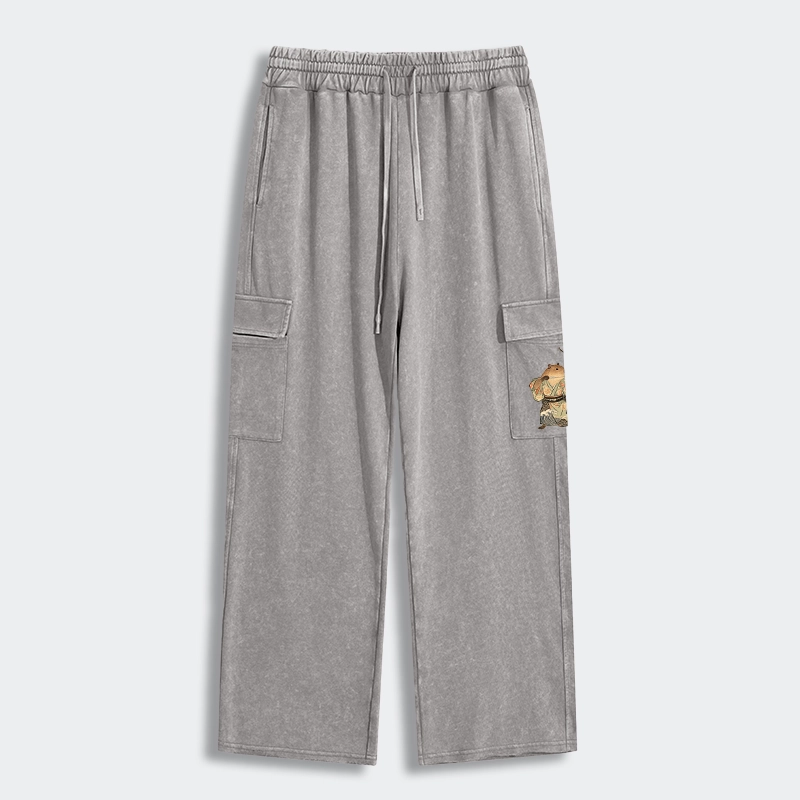 Tokyo-Tiger Capybara Archery Washed Utility Sweatpants
