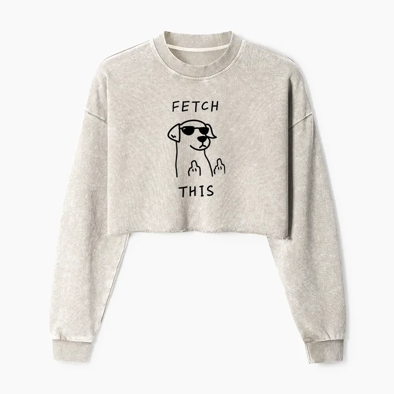 Tokyo-Tiger Rebellious Dog Washed Crop Sweatshirt Sale