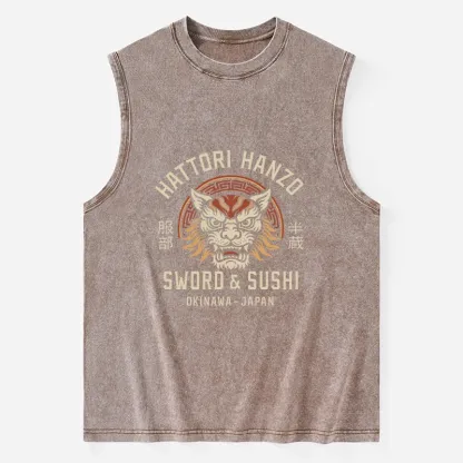 Tokyo-Tiger Hattori Lion Japanese Samurai Washed Tank