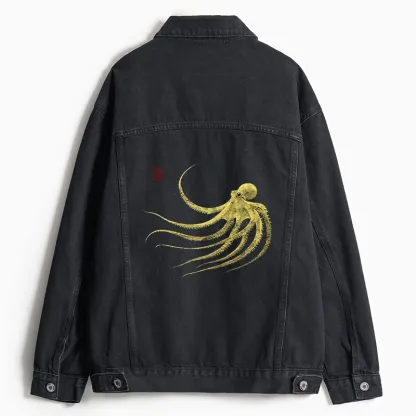 Tokyo-Tiger Retro Octopus Japanese Jean Jacket