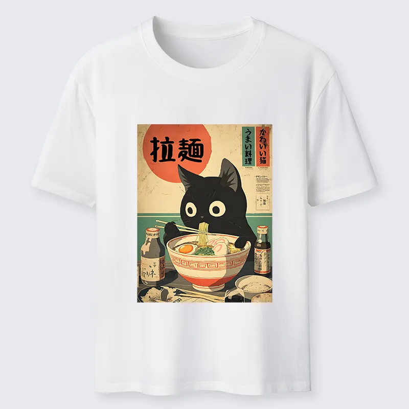 Tokyo-Tiger Cat Is Eating Ramen At The Restaurant Classic T-Shirt