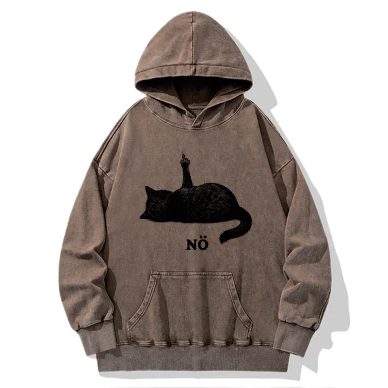 Tokyo-Tiger Cat Refused Washed Hoodie