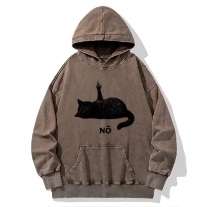 Tokyo-Tiger Cat Refused Washed Hoodie