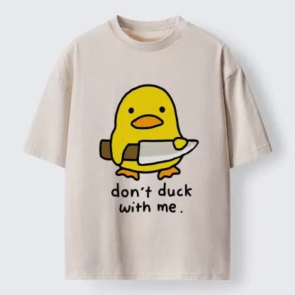 Tokyo-Tiger Duck With A Knife Washed T-Shirt