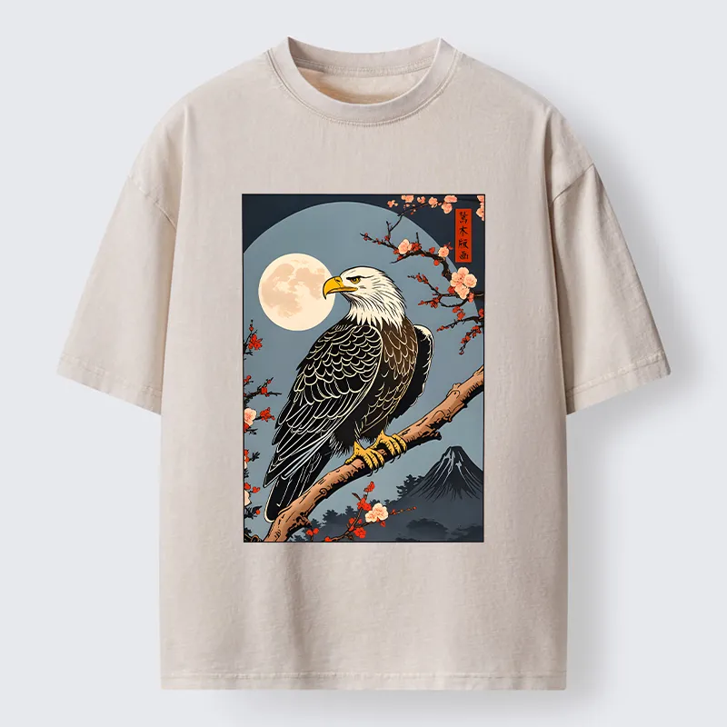 Tokyo-Tiger Ukiyo-e Eagle Washed T-Shirt Sale