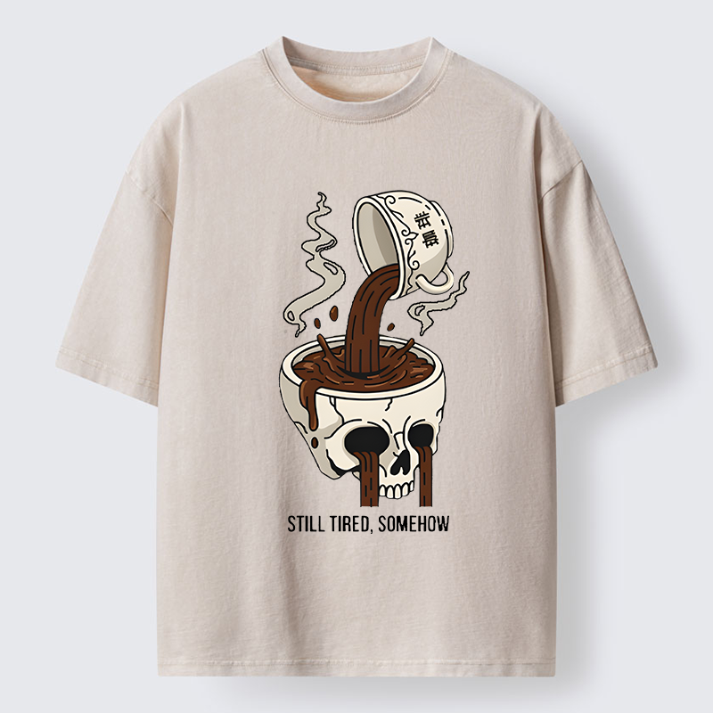 Tokyo-Tiger Coffee Doesn't Work Washed T-Shirt