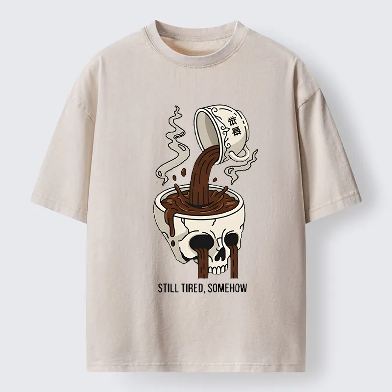 Tokyo-Tiger Coffee Doesn't Work Washed T-Shirt