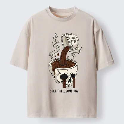 Tokyo-Tiger Coffee Doesn't Work Washed T-Shirt