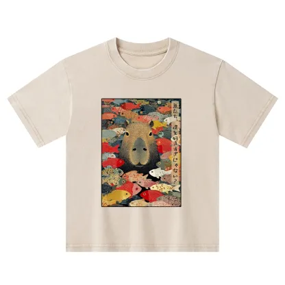 Tokyo-Tiger Am I Too Lovable? Kids Washed T-Shirt