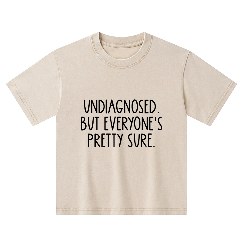 Tokyo-Tiger Self-diagnosed Illness Funny Kids Washed T-Shirt