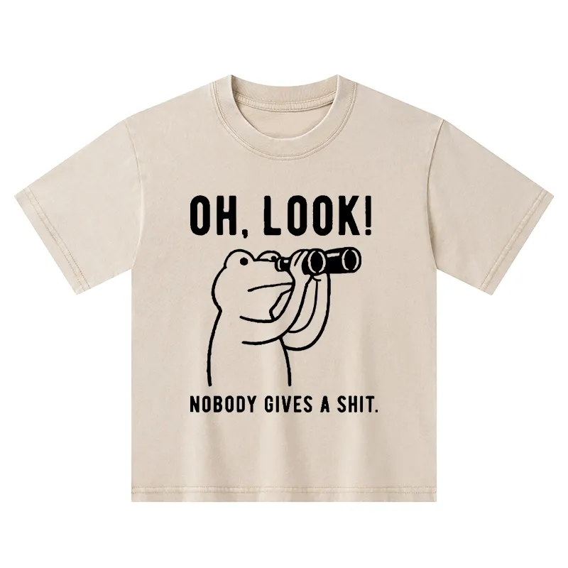 Tokyo-Tiger Frog of Indifference Kids Washed T-Shirt Sale