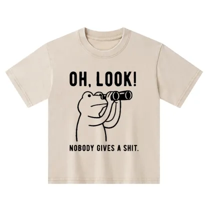 Tokyo-Tiger Frog of Indifference Kids Washed T-Shirt