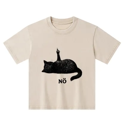 Tokyo-Tiger Cat Refused Kids Washed T-Shirt