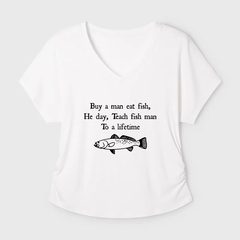 Tokyo-Tiger Man Eat Fish Meme Modal Dolman Sleeve T-Shirt Sale