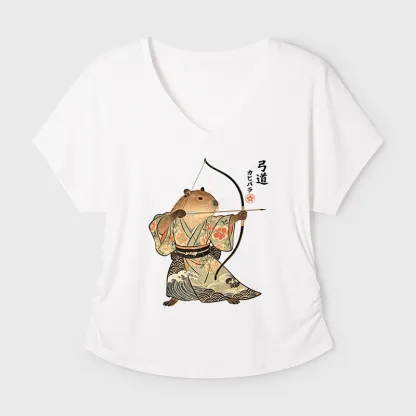 Tokyo-Tiger Capybara Archery Modal Dolman Sleeve T-Shirt