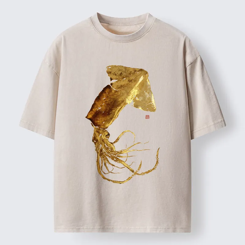 Tokyo-Tiger Golden Squid Washed T-Shirt
