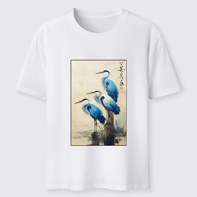 Tokyo-Tiger Great Blue Heron Japan Classic T-Shirt