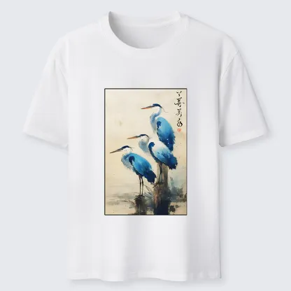 Tokyo-Tiger Great Blue Heron Japan Classic T-Shirt