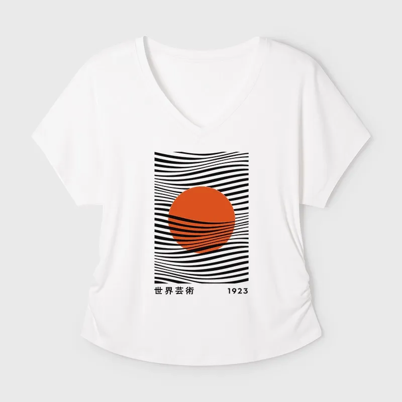 Tokyo-Tiger Minimalist Art Sun Modal Dolman Sleeve T-Shirt