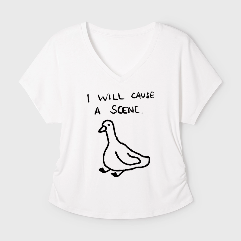 Tokyo-Tiger Stupid Goose Funny Japan Retro Modal Dolman Sleeve T-Shirt